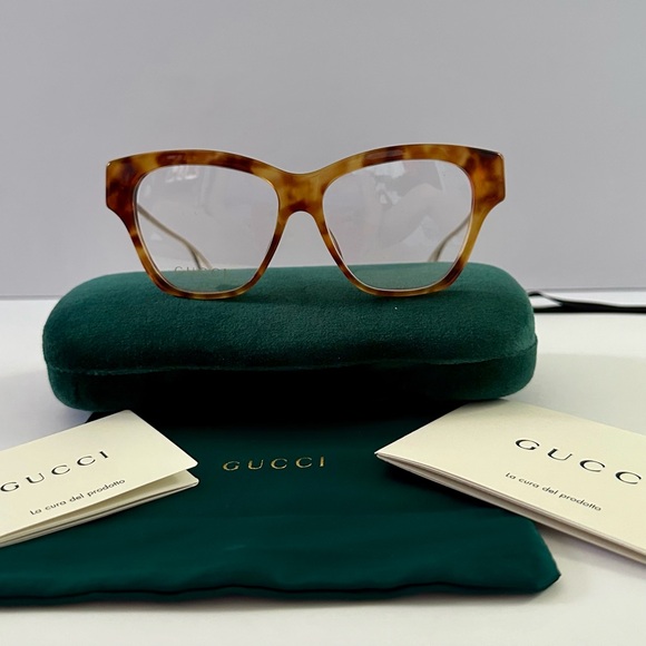 NWT-GUCCI TORTOISESHELL CATEYE OPTICAL FRAME GLASSES main image 5